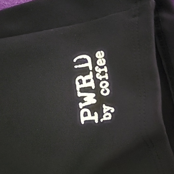 NWT Powered By Coffee Black Workout Shorts - Picture 6 of 6